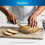 Ninja K52013 Foodi NeverDull Premium 13 Piece German Stainless Steel Wood Series Knife System with Built-in Sharpener, Walnut Stain/Black