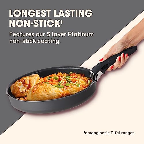 T-fal Ingenio Nonstick Cookware Set 14 Piece Induction Oven Broiler Safe 500F Cookware, Pots and Pans, Oven, Broil, Dishwasher Safe, Smoke Grey